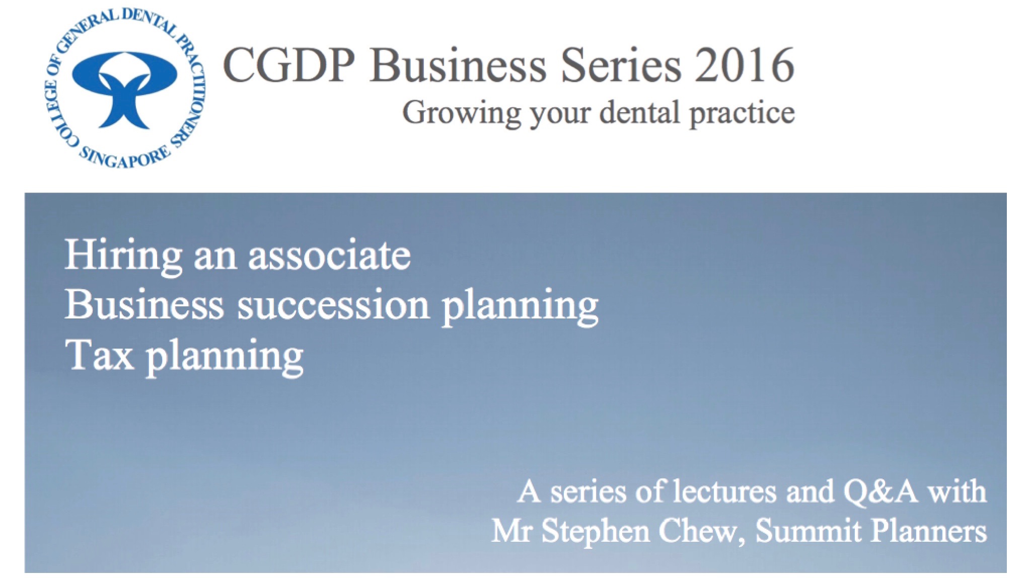 CGDP Business Series